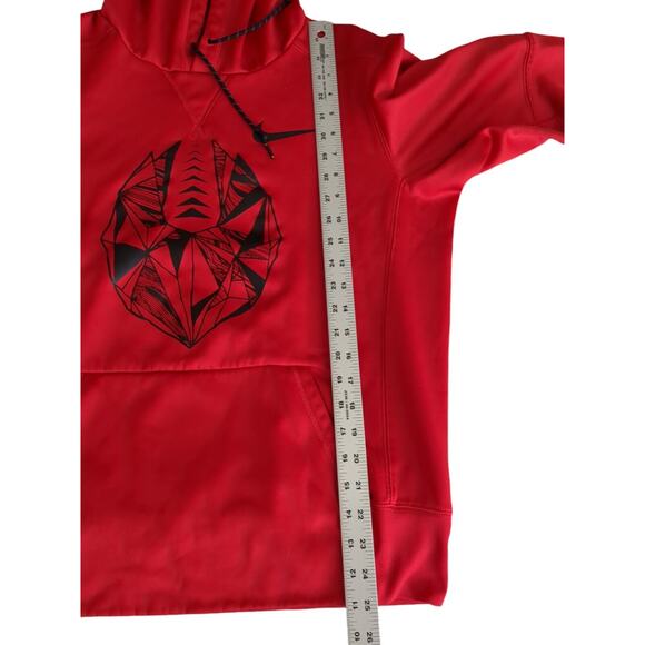 Nike Mens Red And Black Football Hoodie Pullover Sweatshirt Size Small - Picture 4 of 9